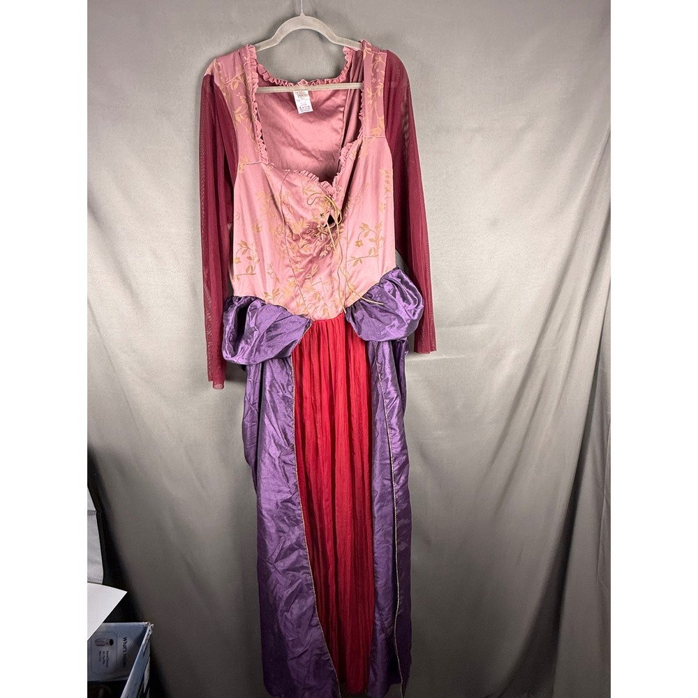 Spirit Halloween Hocus Pocus Sarah Sanderson Costume Women 1X Pink Purple Dress